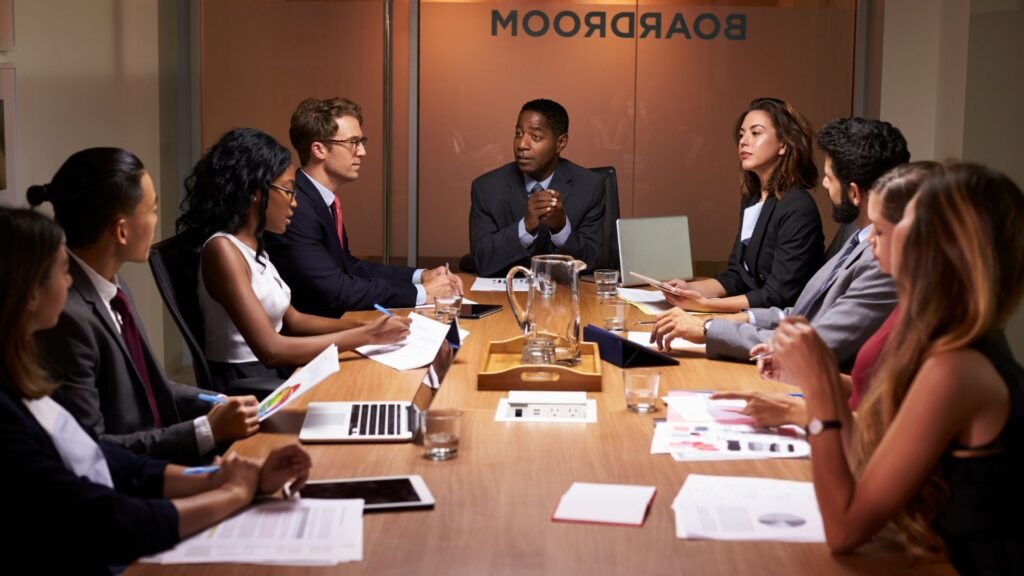 Modern corporate conference room setup in Puerto Rico with advanced AV technology.